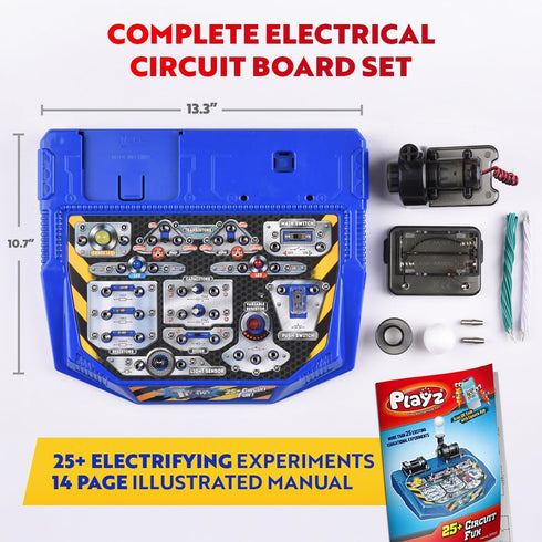 25+ 8, 9, 10, 11, 12, 13+ Playz Electrical Circuit Board Engineering Kit for Kids with STEM Projects Teaching