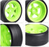HobbyPark 12mm Hex Hard Plastic RC Drift Wheels and Tires Set of 4 for 1/10 Scale Tamiya HPI Traxxas Kyosho Redcat HSP