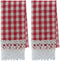 Dolls House Red Gingham Tea Towels Miniature Kitchen Cafe Accessory