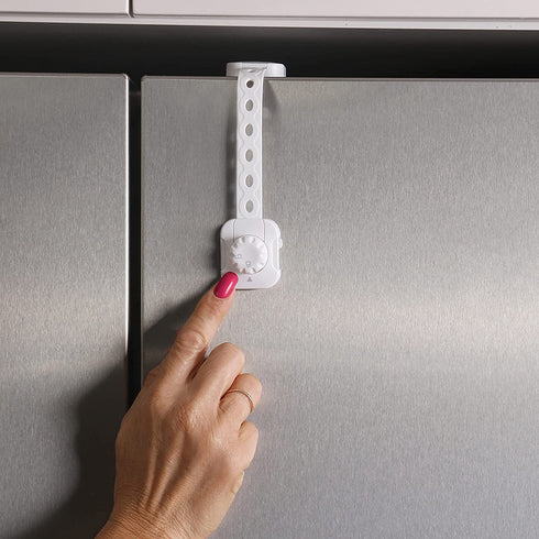 Dreambaby Twist 'N Lock Multipurpose Latch, Child Safety Locks, White, 6 Pack, Model L1435