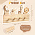 RattanView Safari Animal Decorative Wall Hook for Kids Jungle Forest Animals Wooden Coat Hook Hanger for Baby Nursery