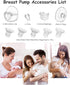 Gowing 24mm, MOMMED S18 S21, 5pcs Wearable Breast Pump Accessories, Replacement Pump Parts Flange Duckbill Valve