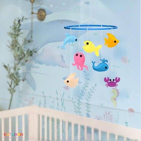 KatchOn, Baby Crib Mobile for Boys and Girls | Ocean Nursery Theme Mobile for Crib | Ocean Theme Decor | Brithday, Baby