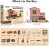 Greek Science 8+ Set Mini House Building Kit for Kids Age - Block Building Toys with Real Mini Bricks, STEM Creative
