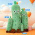 16" PEACH CAT Pickle Stuffed Animal Cute Cucumber Plush Pillow Soft Plant Plushies Toys Gifts for Kids Green