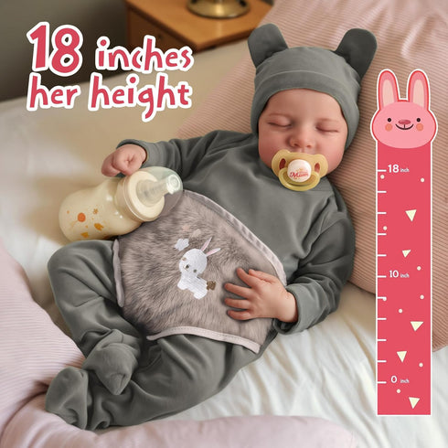20 Inch 3+ JIZHI Reborn Baby Dolls Boy - Cute Soft Realistic Newborn Baby Doll with Poseable Body, Real Life Baby Dolls
