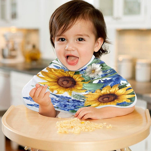 YETTASBIN Sunflower Muslin Baby Burp Cloth, Super Soft Absorbent Cotton Burp Rag Baby Bibs Feeding Cloth for Newborn