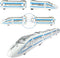 OTONOPI Toy Train Set, Die-cast Bullet Train with Magnetic Connectors, Subway High