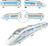 OTONOPI Toy Train Set, Die-cast Bullet Train with Magnetic Connectors, Subway High