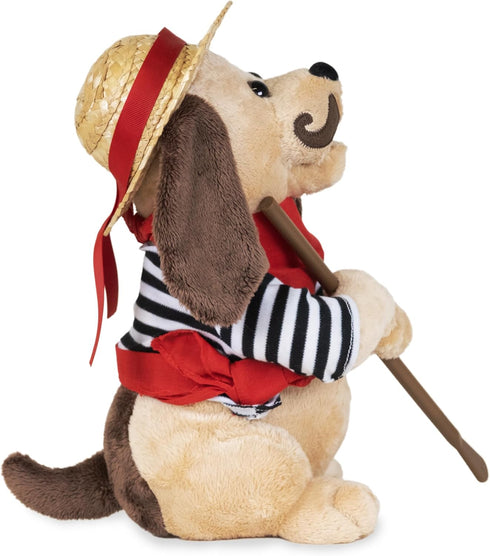 2 12 inches Singing Toy Puppy - Gondolomio | Animated Plush Italian Dog Sings Songs "O Sole Mio" and Elvis Hit "It's