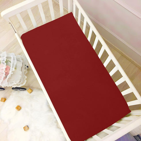 J JOYSAY Baby,39 27 Maroon Fitted Crib Sheet for Boys Girls Baby Crib Sheet Crib Mattress Sheet Bed Sheets for Infant x
