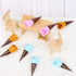 Haiabei 30 Pcs Mini Realistic Artificial Ice Cream Cone Adorable Ice Cream Cone Pretend Play Food Dollhouse