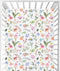 CaTaKu Baby Crib Sheets Tulip Wildflower Butterflies Mini Crib Sheets Fitted for Girls