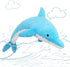 MorisMos 55" Giant Blue Dolphin Stuffed Animal Plush Toy - Soft Marine Gifts for Kids