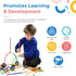 Playlearn Large 816 Piece Straws Builders Construction Toy - 8 Inch Full Size Straws, Giant Pack with Wheels