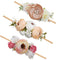 Baby Girl Floral Headbands - 3pcs Handmade Nylon Headband Flower Crown, Newborn Toddler Hair Accessories