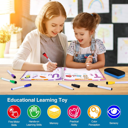Preschool Learning Activities Workbook, Handwriting Practice Book for Kids, Birthday Gifts for Ages 3-5