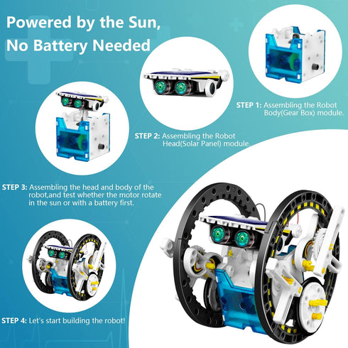 13-in-1 8 9 10 11 12 8-12, Dioju Solar Robot Toys for Ages Year Old Boys Girls, STEM Science Kits for Kids Age Building