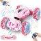Pink RC Car Toys for Girls Aged 6-12, Gesture Sensing Stunt Car with Lights Music for Birthday Gifts