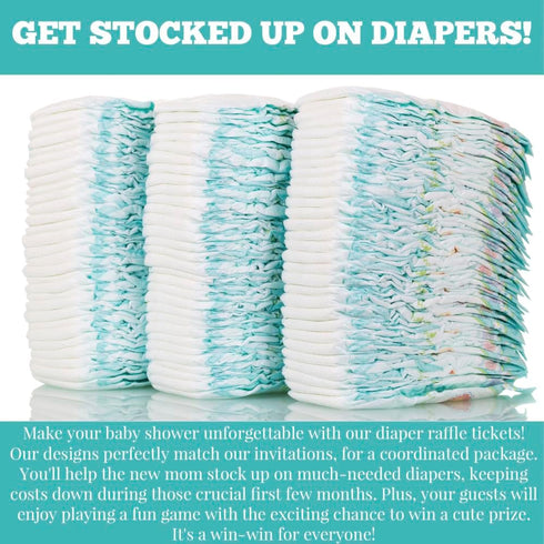 Amanda Creation Oh Boy! Outdoorsy Diaper Raffle Tickets - Red and Black Plaid for Boy Baby Showers, 20 Inserts