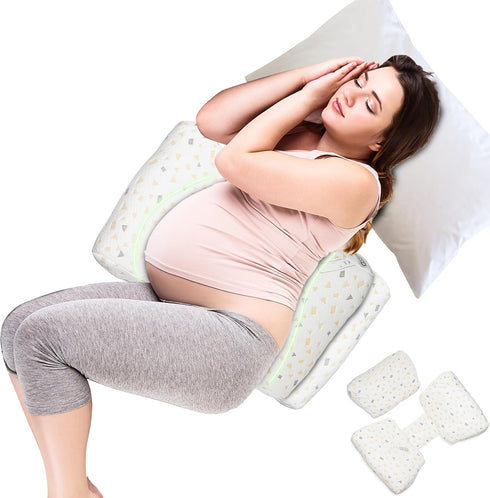 GloTika Pregnancy Pillows for Sleeping, Large Maternity Body Pillow Support for Back,