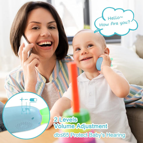 12 6 12 Richgv Baby Cell Phone Toy - Sensory Learning Toys with Functions, Light & Multi Sound Effects, Teething Toys
