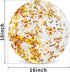 AMOR PRESENT Beach Ball, 16" Glitter Inflatable Beach Ball for Kids & Toddlers, Summer Party Favors