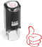 ExcelMark Round Teacher Stamp - Thumbs UP (Outline), RED Ink