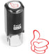 ExcelMark Round Teacher Stamp - Thumbs UP (Outline), RED Ink