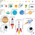 decalmile Outer Space Wall Decals, Rocket Planets Astronaut Stickers for Baby Nursery Boys Bedroom Decor