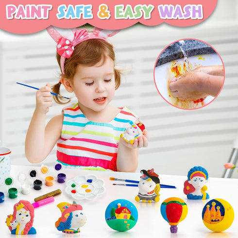 KODATEK 62 Pieces Unicorn Painting Kit, Arts and Crafts for Kids, DIY Creative Activity, Unicorn Toys Gift for Girls