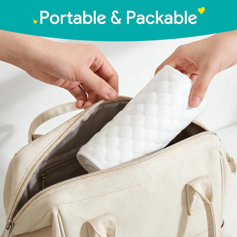 NICEMER 3 Pack, Quilted Thicker Baby Changing Pad Liner Waterproof Soft Non Slip Warm on Babys Back Diaper Change Mat
