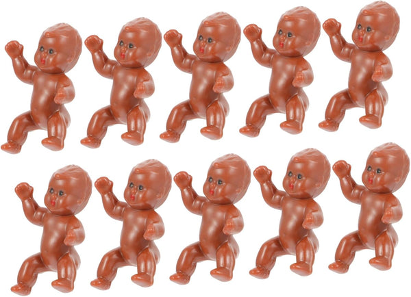 30pcs Baby Full Moon Mini Baby Dolls for Newborns Small Plastic Baby Figurines