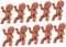30pcs Baby Full Moon Mini Baby Dolls for Newborns Small Plastic Baby Figurines