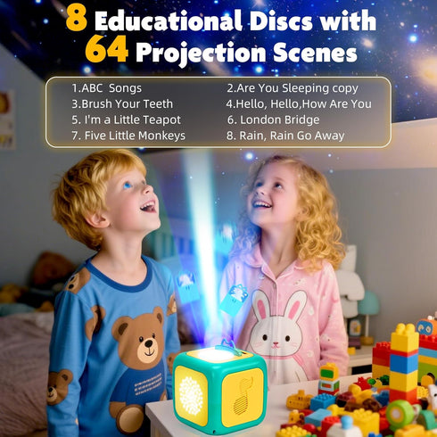 Eduboy 3+ Kids Story Projector for Toddlers,Story Dream Machine Storybook Projector with Educational Stories Music
