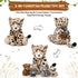 5 Set Mommy 4 Tummy Silipull Pcs Cheetah Stuffed Animals Large Cheetah Plush with Soft Cuddly Baby Cubs in Her for Boys