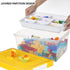 loobuu Plastic Storage Bins with Lids, Stackable Arts Crafts Organizer Box with Removable Tray, Toy Chest for Bricks,