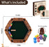 1-6 16 Shut The Box Game Wooden Board Game for Players with Dice, Dice Game for Adults & Kids at Home, Classroom