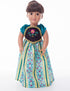 Little Adventures Princess Coronation Doll Dress - Machine Washable Child Pretend Play Clothes - Doll Not Included
