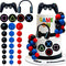 30 PCS Video Game Themed Cake Toppers - Headset & Controller Cake Decoration for Birthday Party