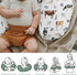 Watercolor Cows Boho Leaves Baby Nursing Pillow Covers for Boy Girl Cow Cattle Breeds Green Leaves Nursing Slipcovers
