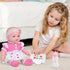 12 Inch 36 DONTNO Baby Doll with Bassinet Bed,Reborn Alive Doll Includes Clothes