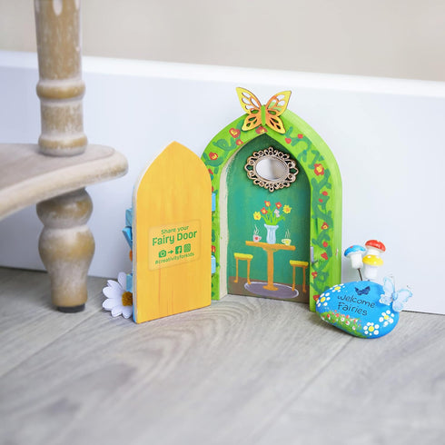Creativity for Kids Butterfly Fairy Door Kit - Painting Arts and Crafts for Kids, Creative Gifts for Age 6-7+