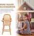 jojofuny Miniature Highchair Dollhouse Wooden High Chair 1:12 Scale Desktop Chair Accessories