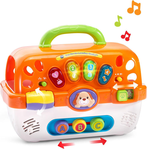 VTech Orange Care for Me Learning Carrier Toy with Plush Puppy