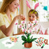 Set, Set 18+ Bilinott Orchid Flower Building Blocks Fake Indoor Flowers Building for Home, Kitchen, Desk Decoration