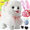 Marsjoy Samoyed Walking Barking Dog for Kids Interactive Musical Puppy Robot Repeats What