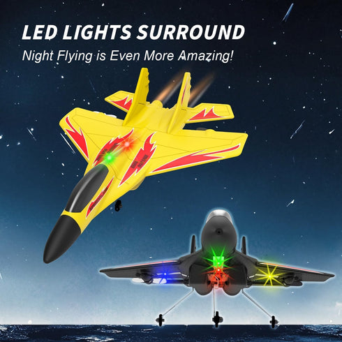QFCST 2CH 2.4Ghz Foam Remote Control Wireless Airplanes RC Planes, Remote Control Fighter Toys, RC Fighter Jet
