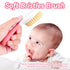 Set, Baby Hair Brush and Comb Soft Bristles Cradle Cap Brush for Newborns, Toddlers, Baby Registry Gift (Rose Red)