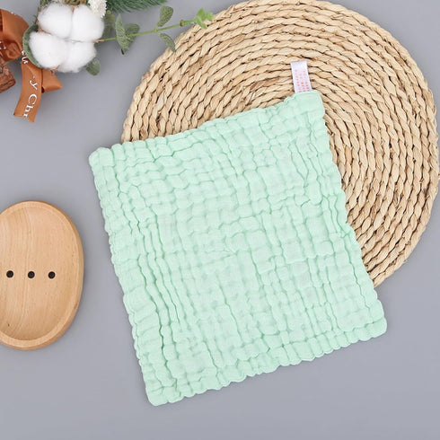 WEBGGER 5 Pack 12x12 inches Baby Washcloths Natural Cotton Kids Wipes Soft Newborn Baby Face Towel Shower Cloth